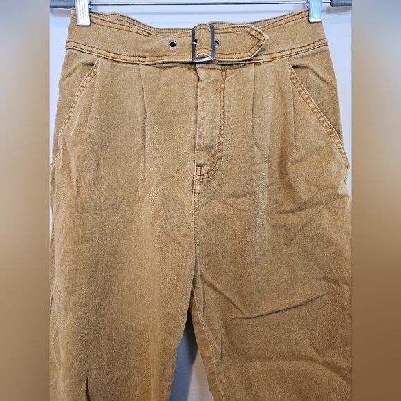 Free People Size 2 Seamed Like the Real Thing Trousers Hi-Rise Pleated Crop Pant - Picture 7 of 12